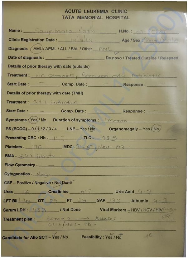 doctor diagnosis report