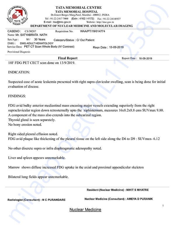CT scan report