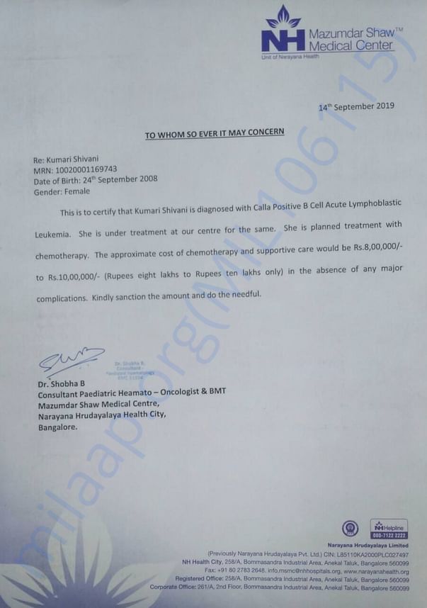 Estimation letter