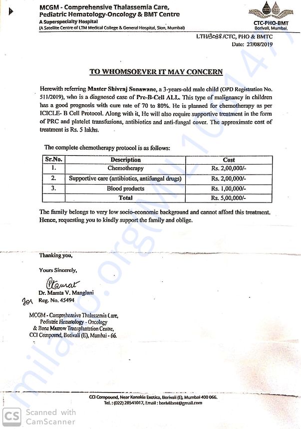 Estimation letter