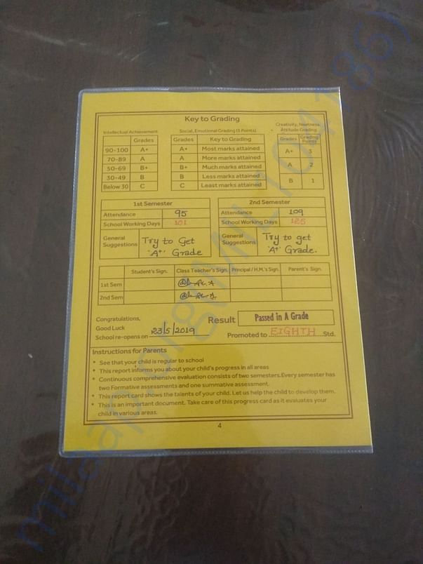 Fee Receipt and Marks sheet