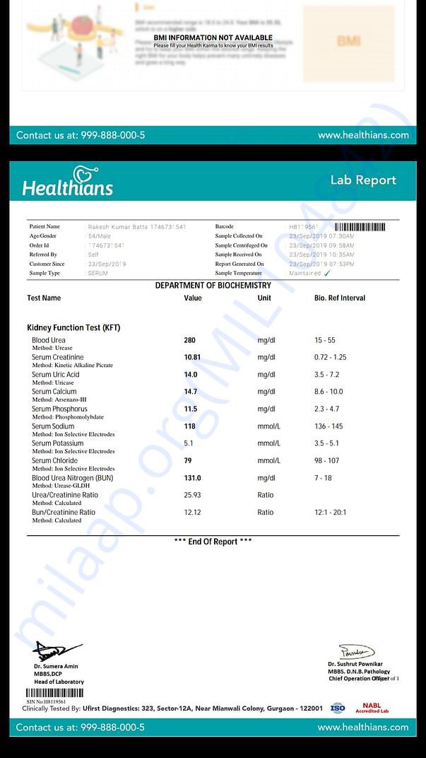 Medical report