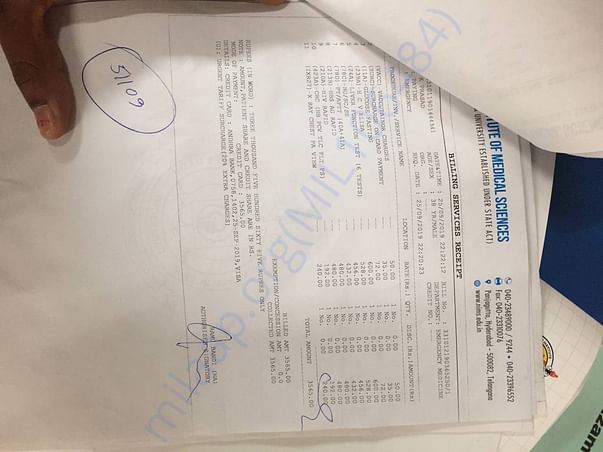 Initial treatment bill