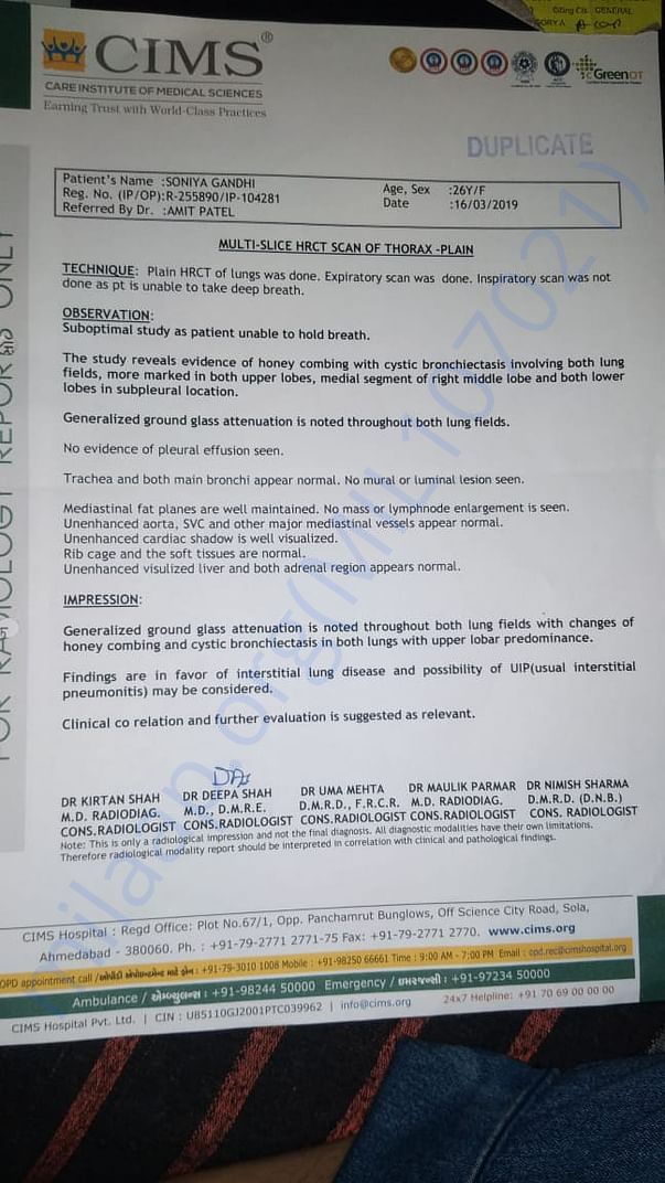Medical Document of soniya
