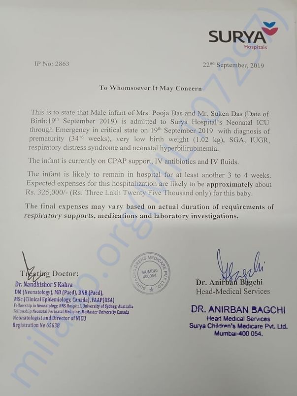 Doctor certificate