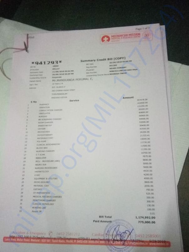 Treatment expenses