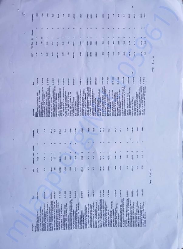 Medical bills page 5-6
