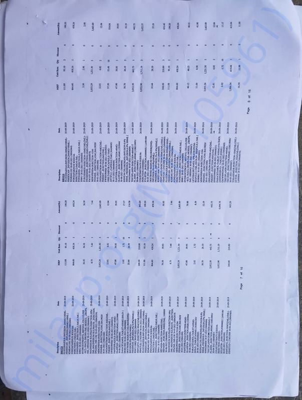 Medical bills page 7-8