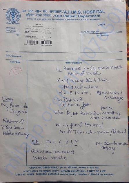 AIIMS OPD prescription