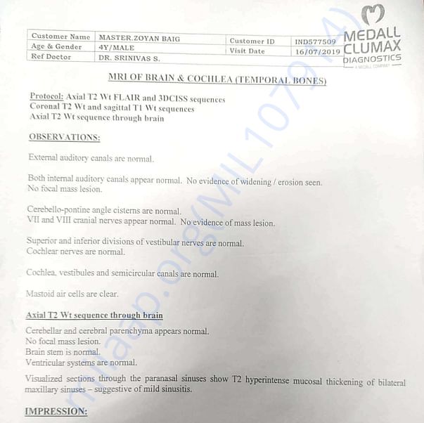 Medical Report