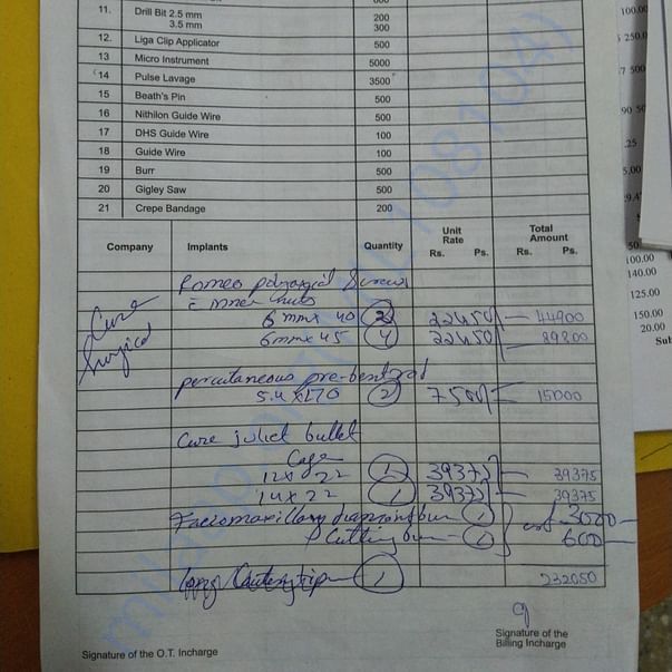 Medical Bill