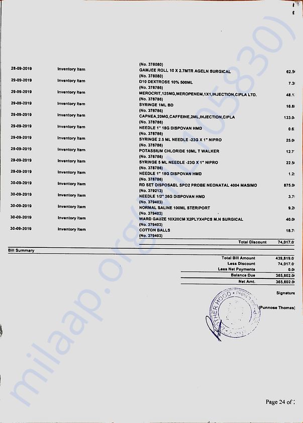 Twin1 - provisional bill - till 1 Oct last page