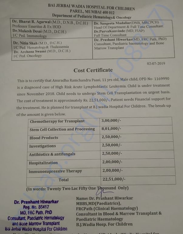 Estimation letter