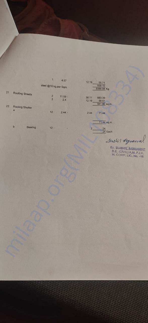 Estimation certificate copy
