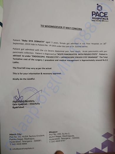 Estimation letter