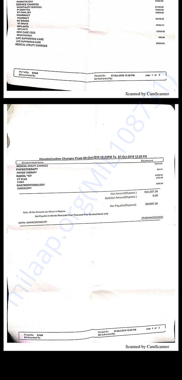 Hospital Bills 1