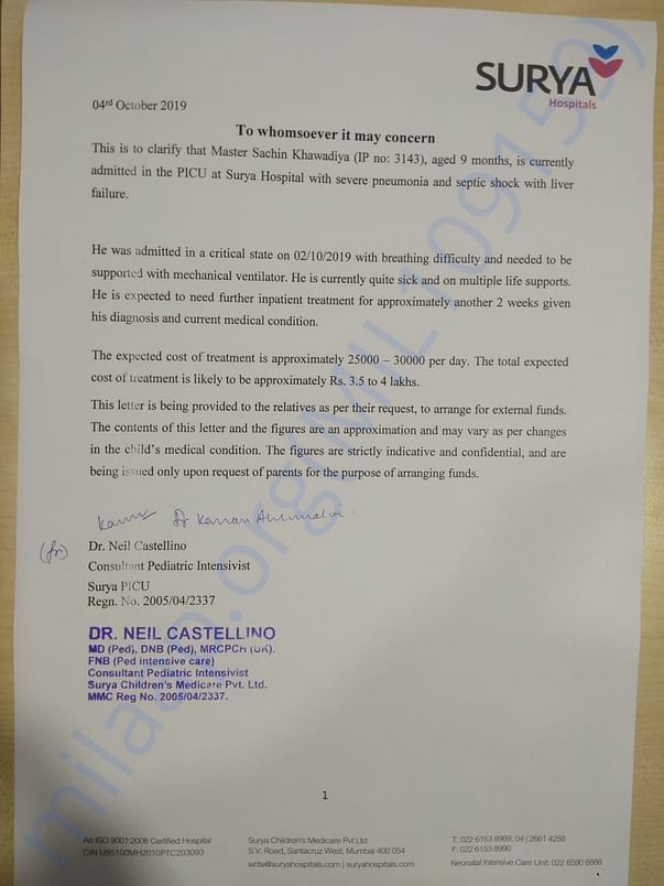 Estimation letter