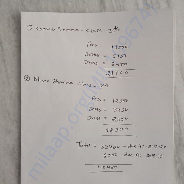 Estimation Letter