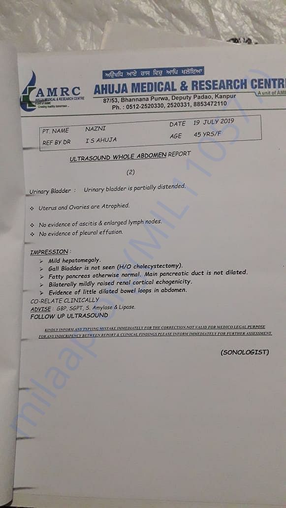 MEDICAL REPORT