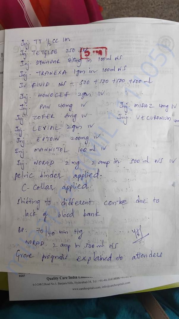 Documents from Olive hospital