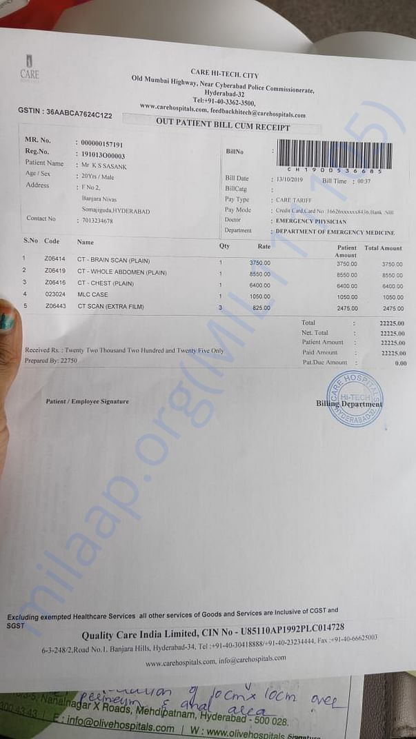 Hospital bills