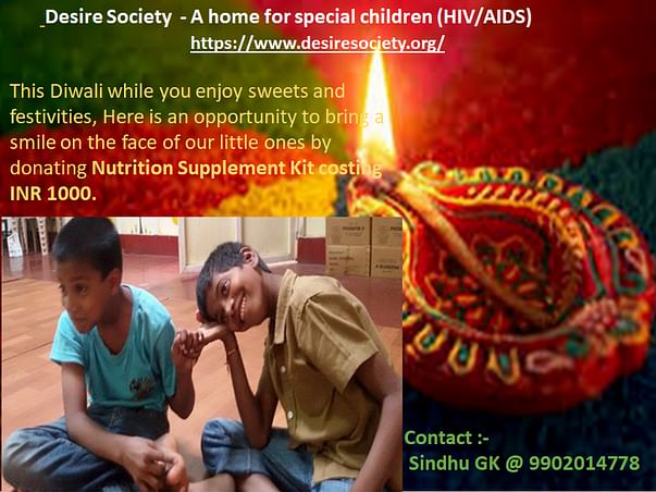 Lighten up your Diwali by helping our children fight HIV