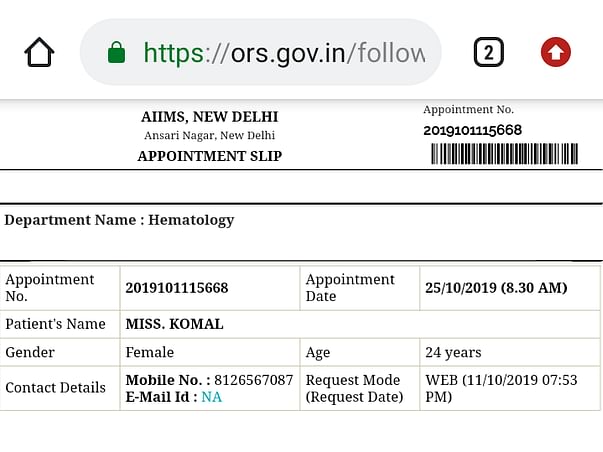 Help My Daughter Komal fight Aplastic Anaemeia
