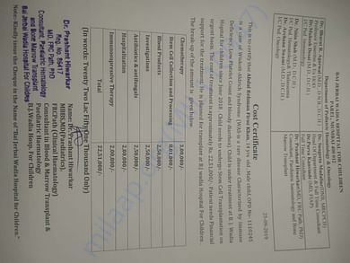 Estimation letter