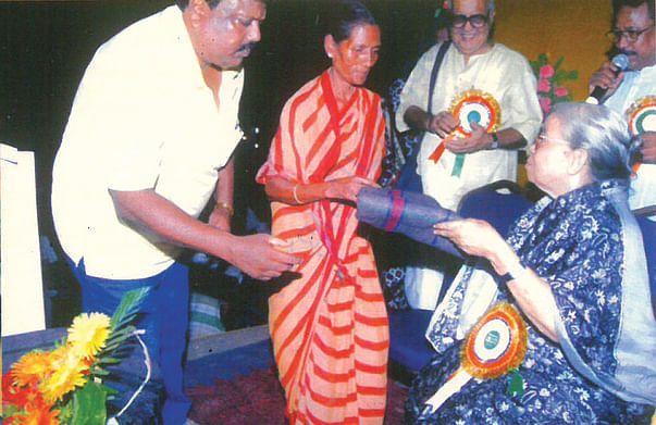 BLANKET DISTRIBUTION BY THE HAND OF LATE PADMA SHRI MAHASWETA DEVI