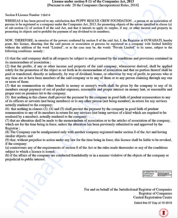 section 8 license
