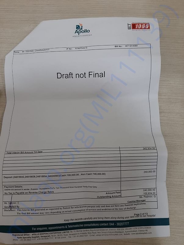 Hospital bills