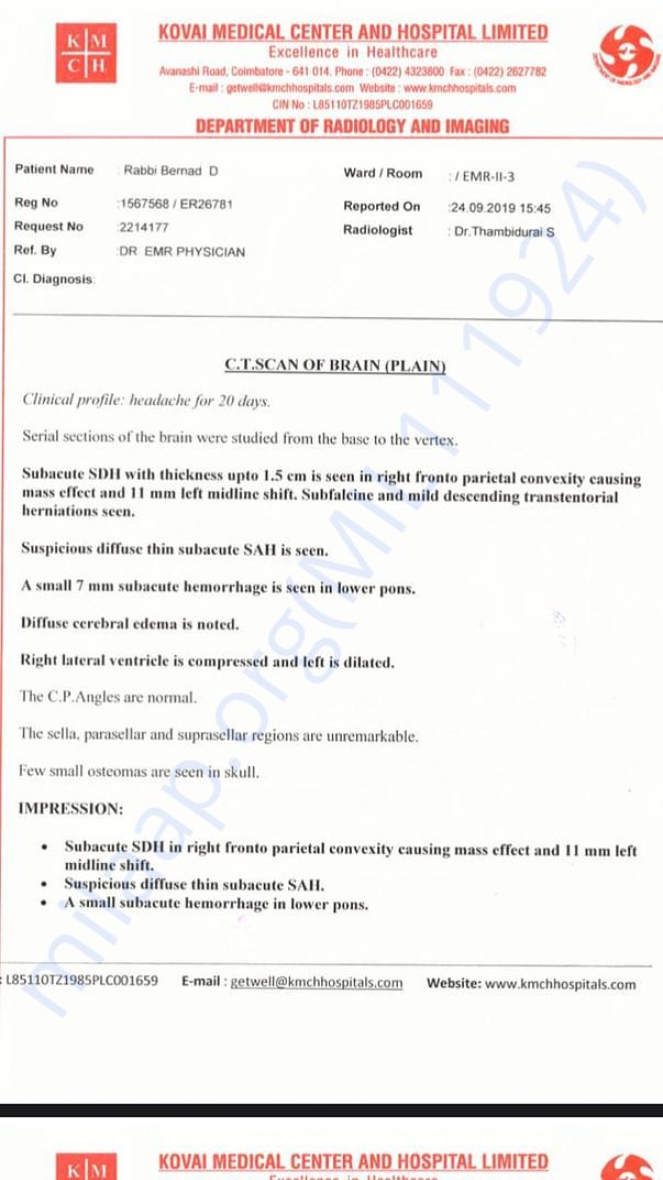 Medical Report