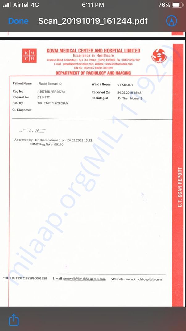 Medical report