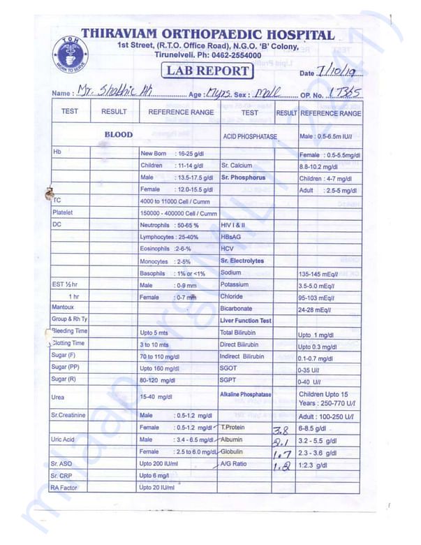 Medical Report