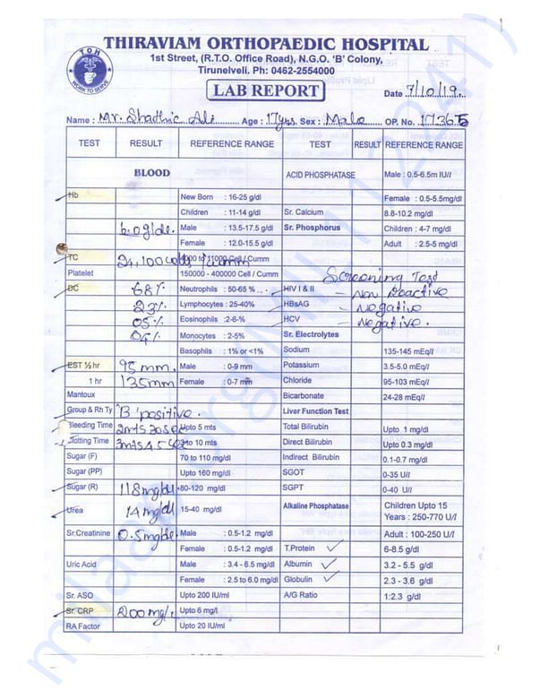 Medical Report