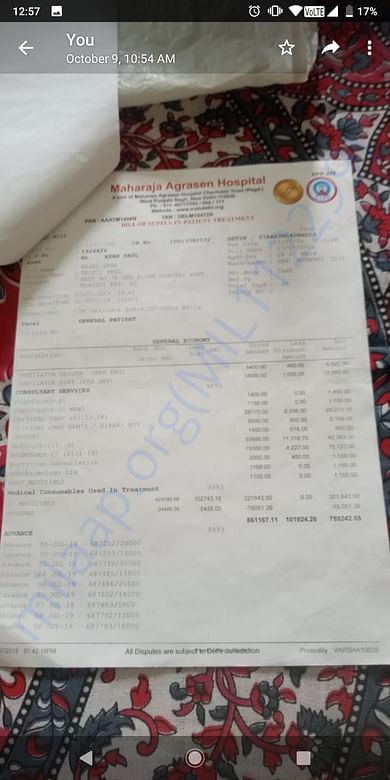 Hospital final bill - Page 2