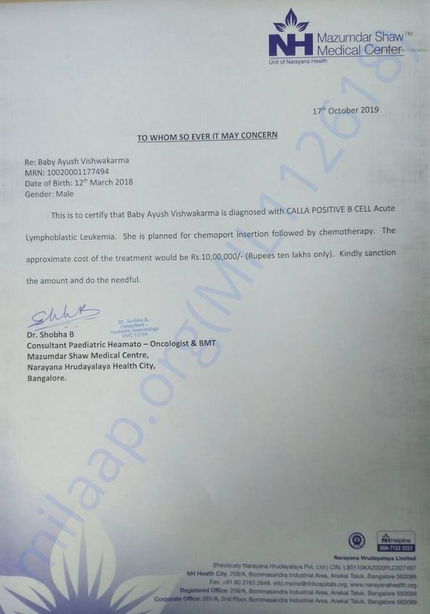 Estimation letter