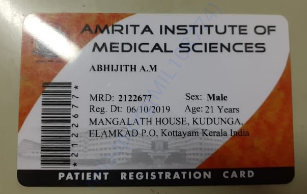 Registration card