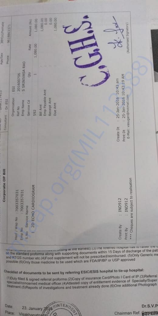 Hospital prescription