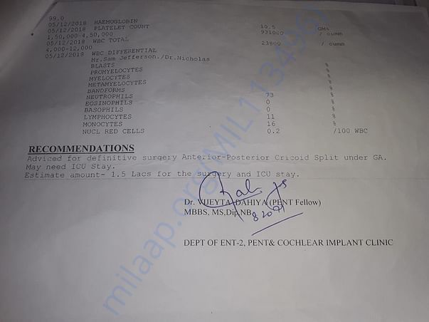 Hospital report 1