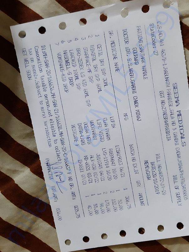 Medical receipts