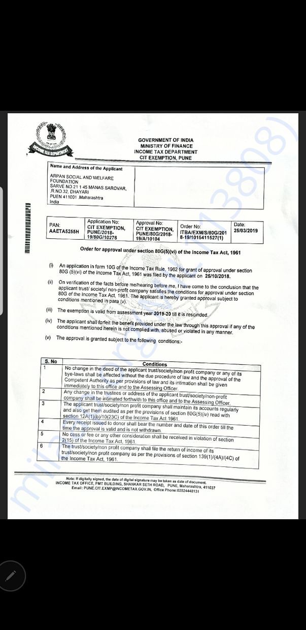 80 G certificate