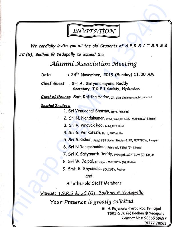 official invitation letter for meet