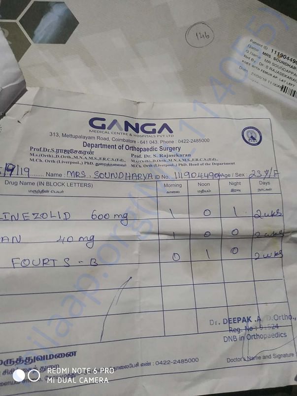 Hospital prescription