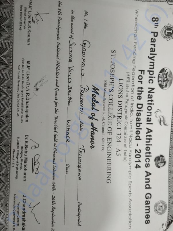 I have been selected to represent for India at Paralympics 2020