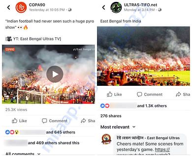 East Bengal Ultras in Copa90 & Ultras-Tifo