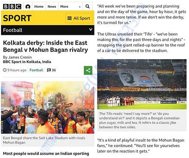 East Bengal Ultras in BBC Sport