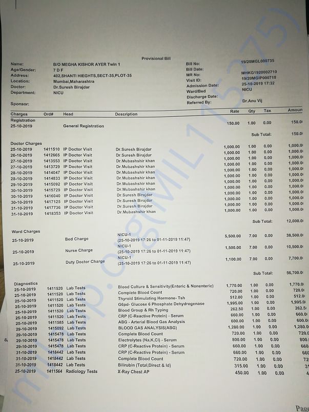 Provision bill twin 1