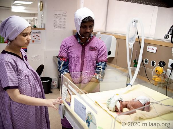 Baby of Ronak is weighs only 1024 grams and is in the ICU