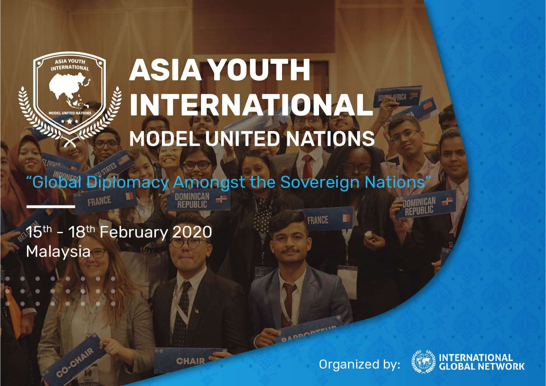 Help Me To Attend Asia Youth International Model United Nations Milaap 2020 edition of asia youth international model united nations conference will be held at putrajaya starting on 15th february. milaap